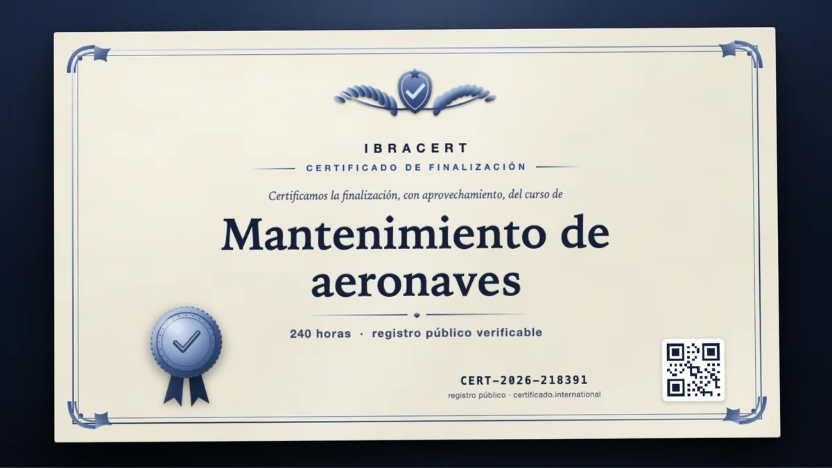 Portada del curso Mantenimiento de aeronaves