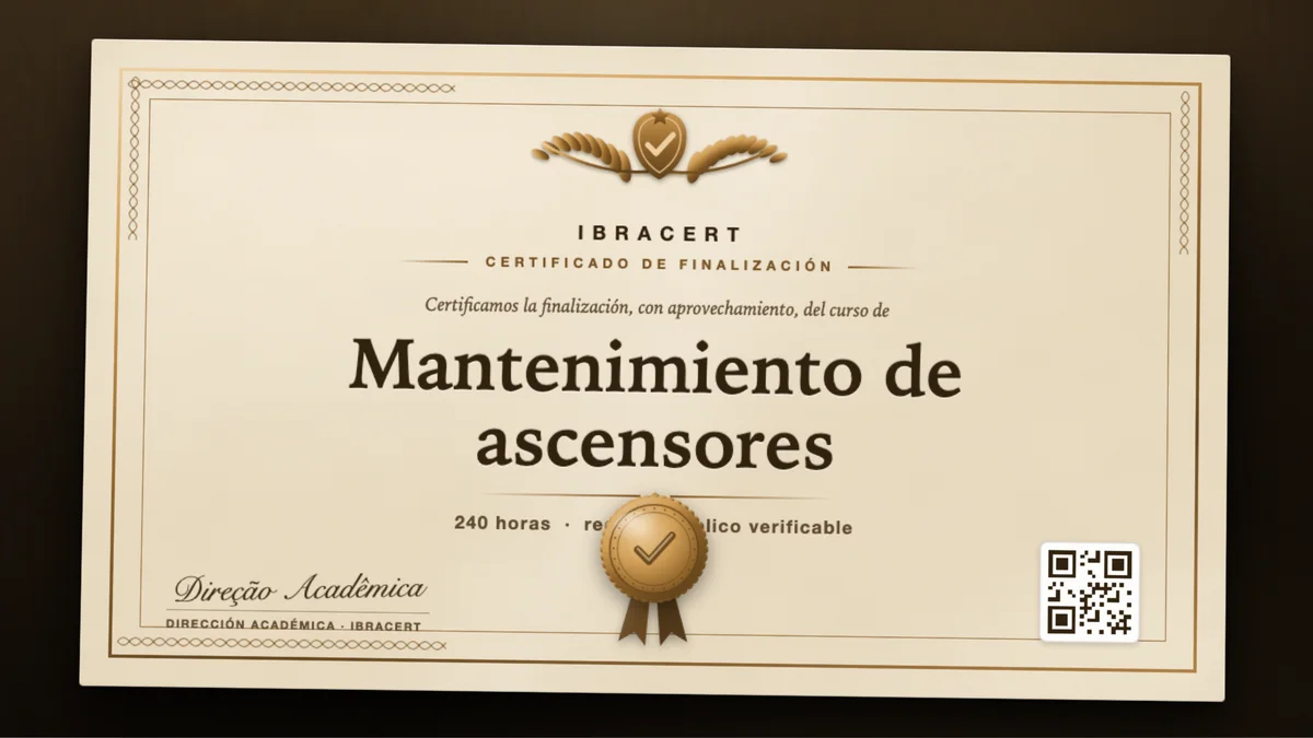 Portada del curso Mantenimiento de ascensores