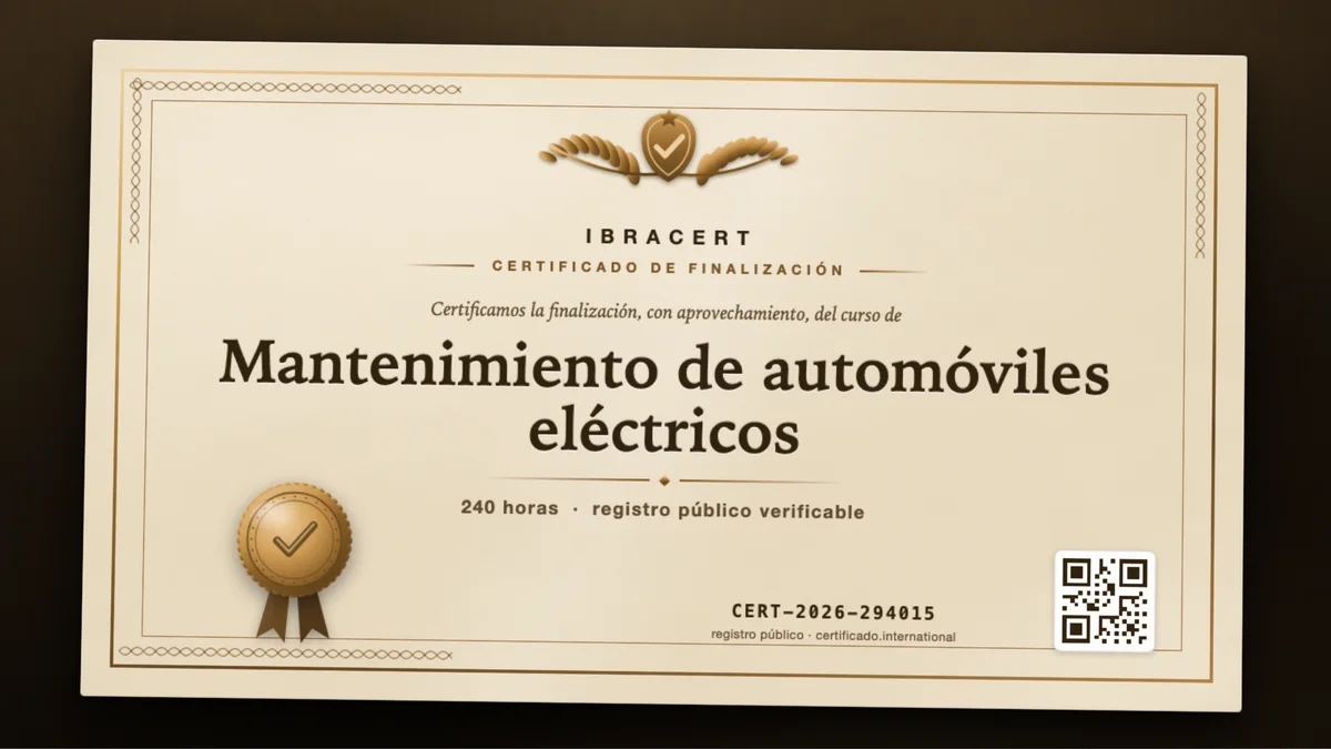 Portada del curso Mantenimiento de automóviles eléctricos