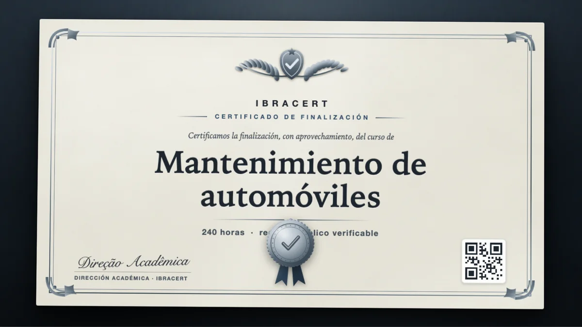 Portada del curso Mantenimiento de automóviles