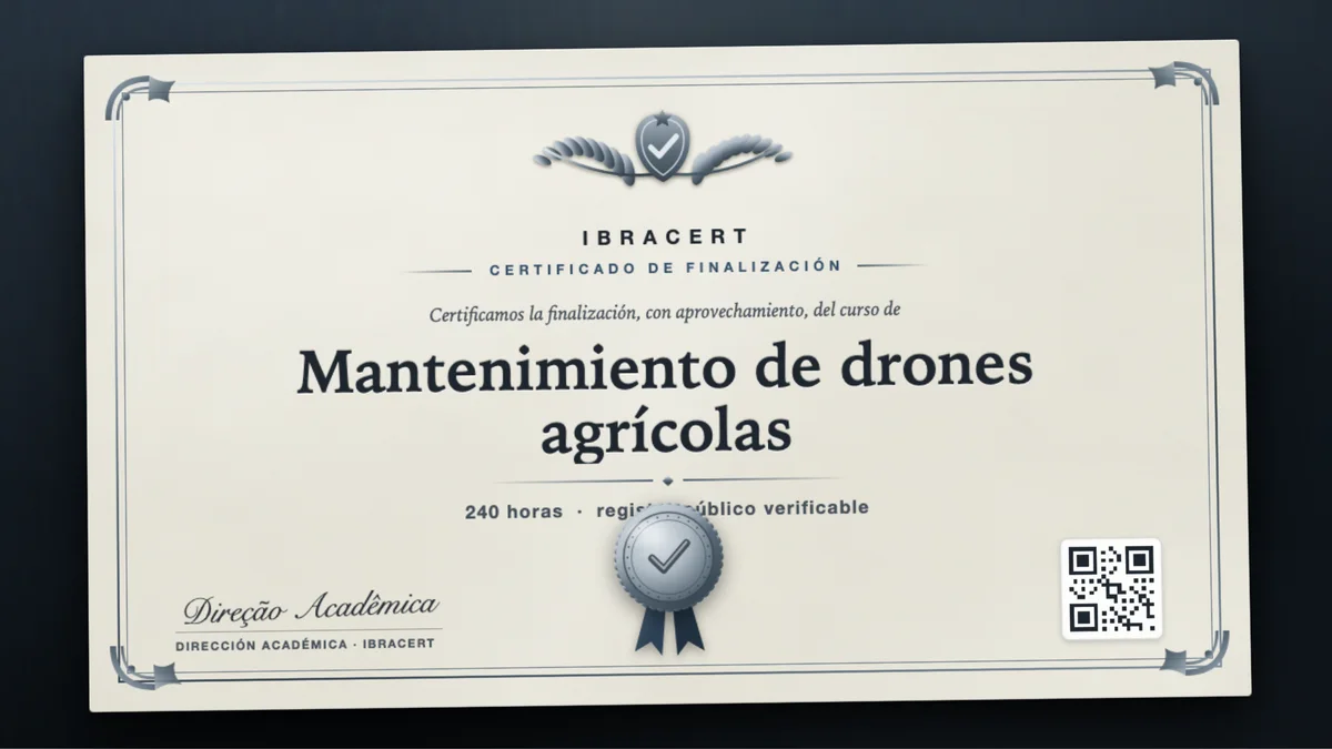 Portada del curso Mantenimiento de drones agrícolas