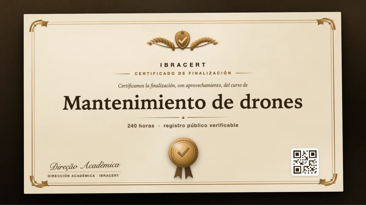 Portada del curso Mantenimiento de drones