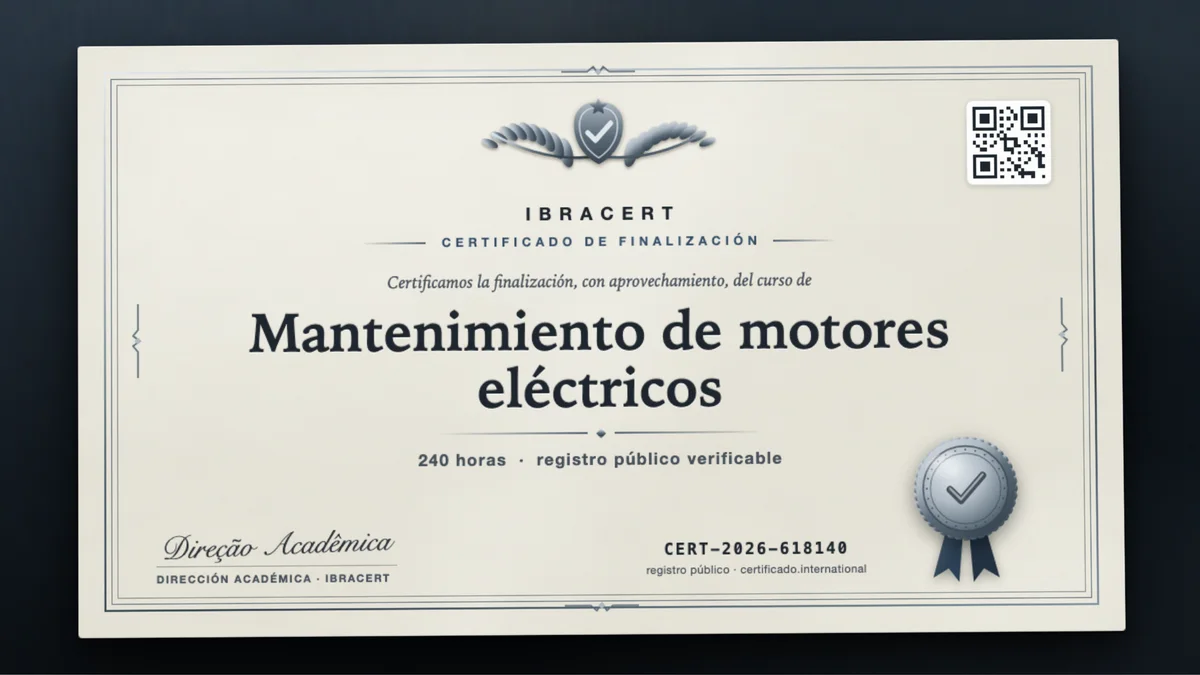 Portada del curso Mantenimiento de motores eléctricos