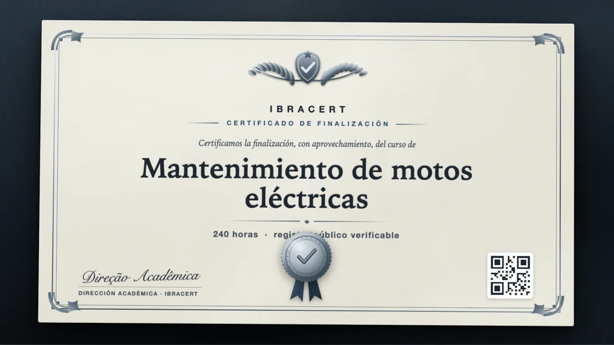 Portada del curso Mantenimiento de motos eléctricas
