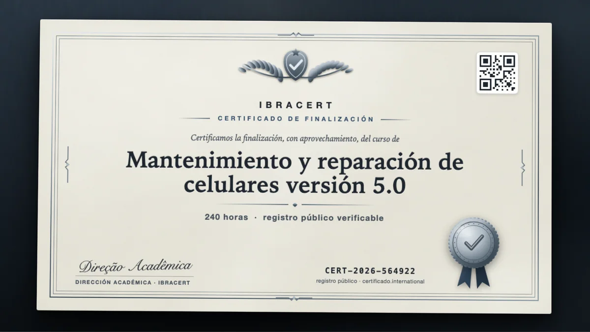 Portada del curso Mantenimiento y reparación de celulares versión 5.0