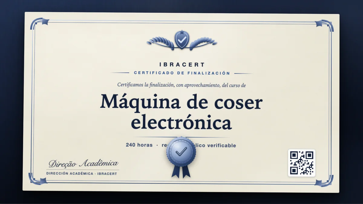 Portada del curso Máquina de coser electrónica