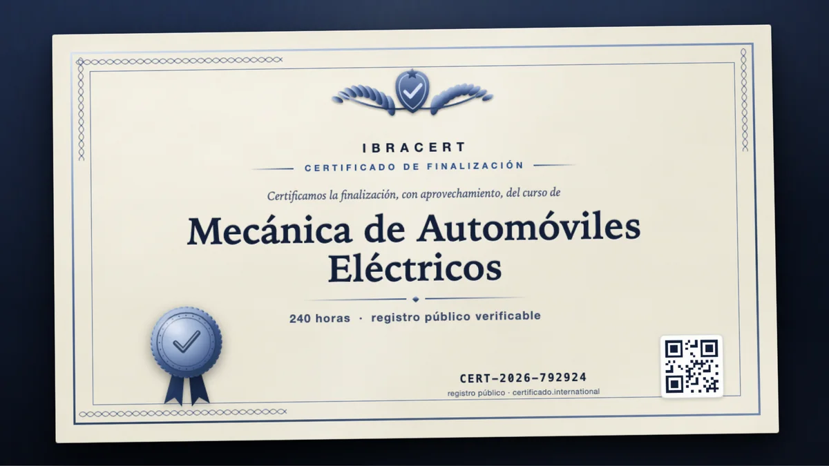 Portada del curso Mecánica de Automóviles Eléctricos