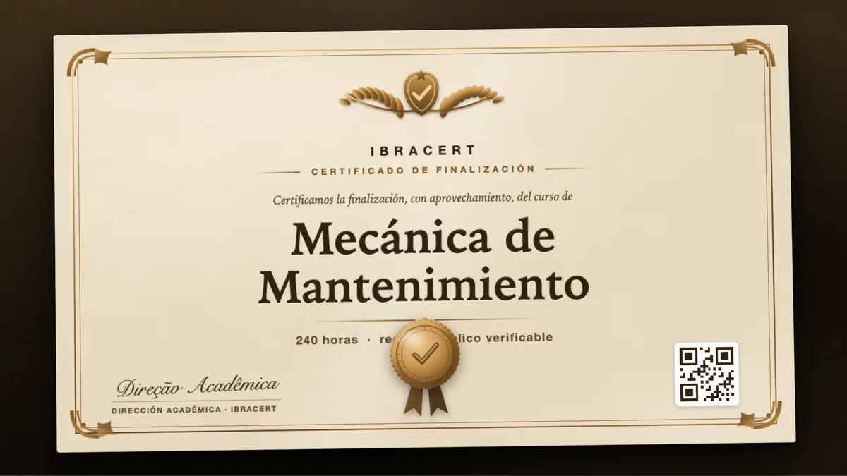 Portada del curso Mecánica de Mantenimiento