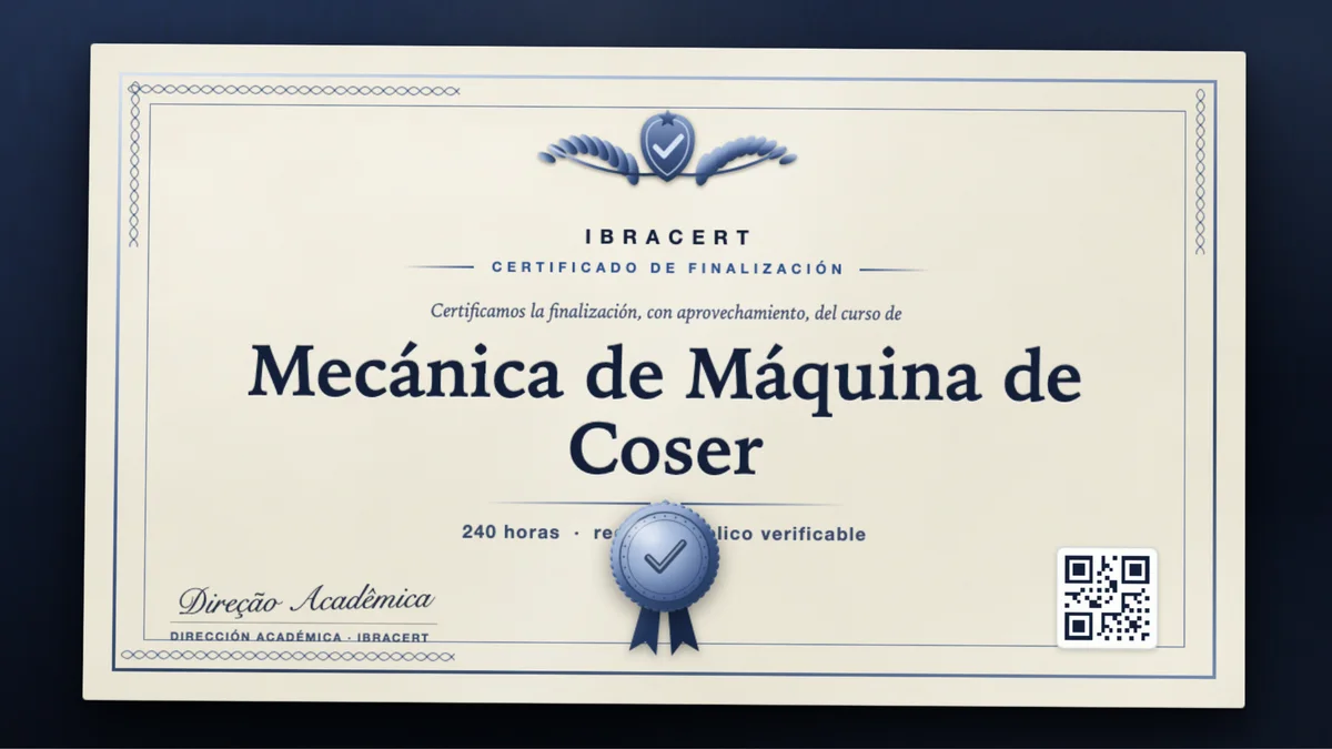 Portada del curso Mecánica de Máquina de Coser