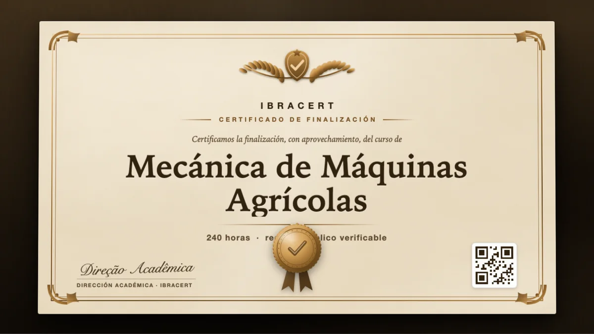 Portada del curso Mecánica de Máquinas Agrícolas