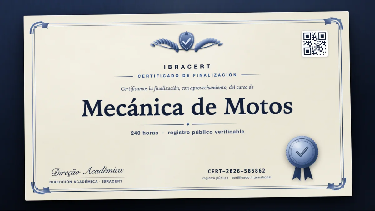 Portada del curso Mecánica de Motos
