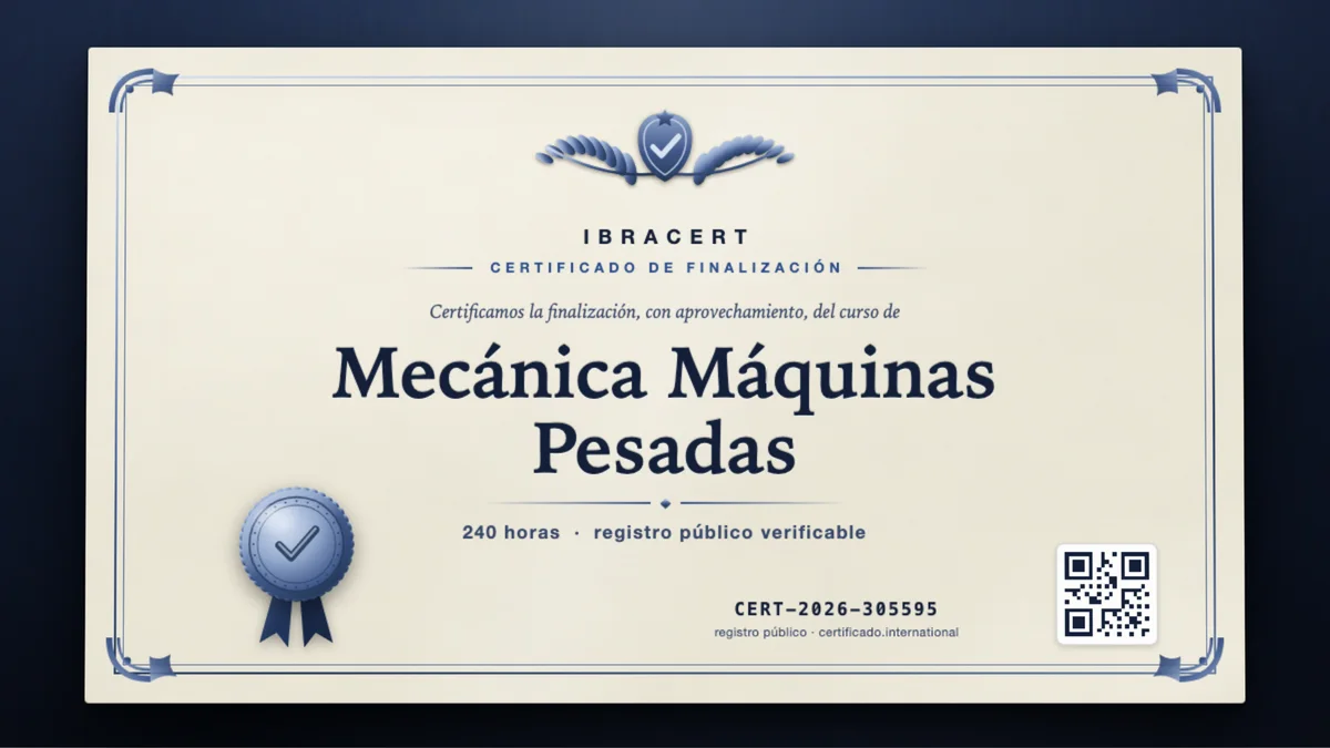 Portada del curso Mecánica Máquinas Pesadas
