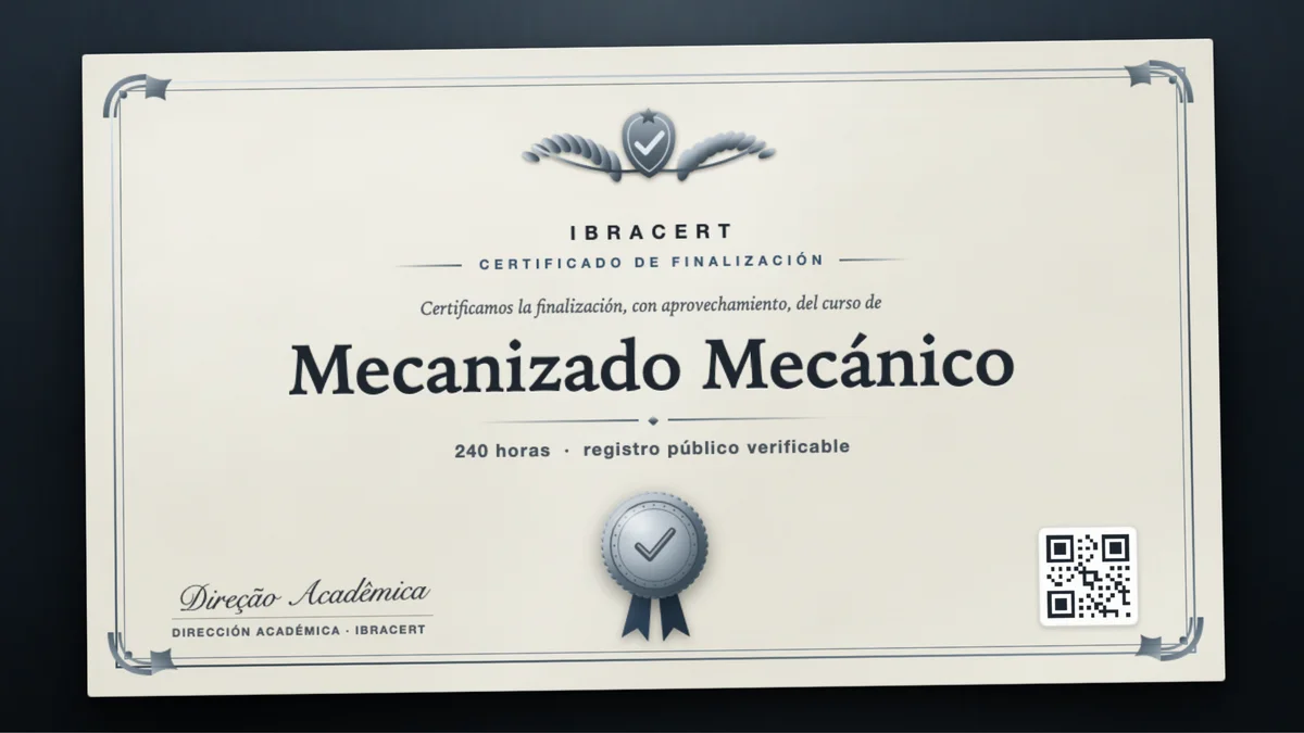 Portada del curso Mecanizado Mecánico