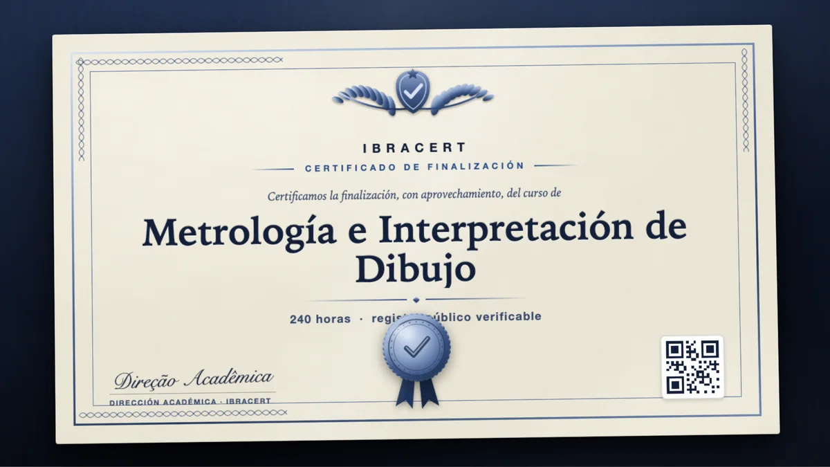 Portada del curso Metrología e Interpretación de Dibujo