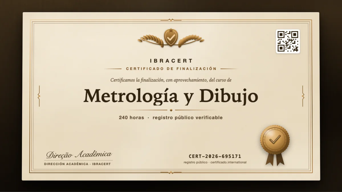 Portada del curso Metrología y Dibujo