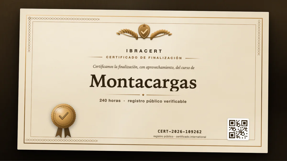 Portada del curso Montacargas
