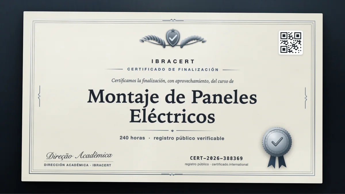 Portada del curso Montaje de Paneles Eléctricos