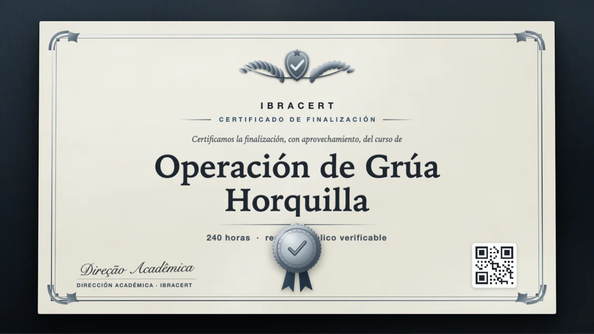 Portada del curso Operación de Grúa Horquilla