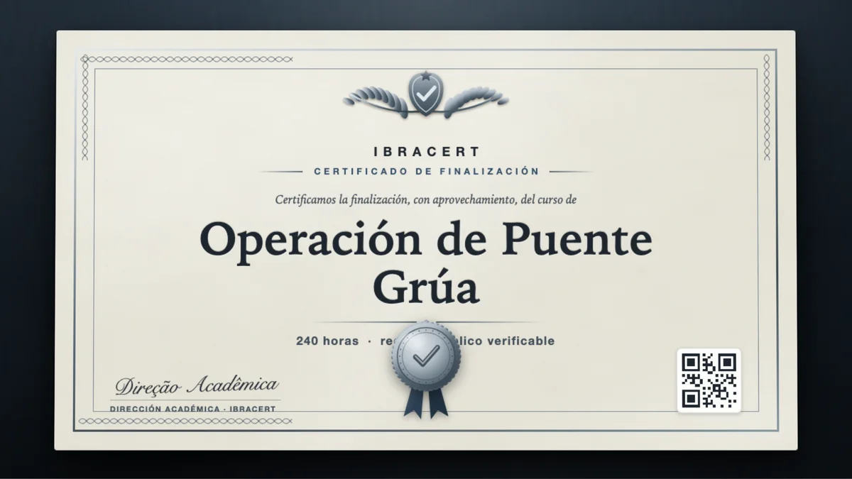 Portada del curso Operación de Puente Grúa