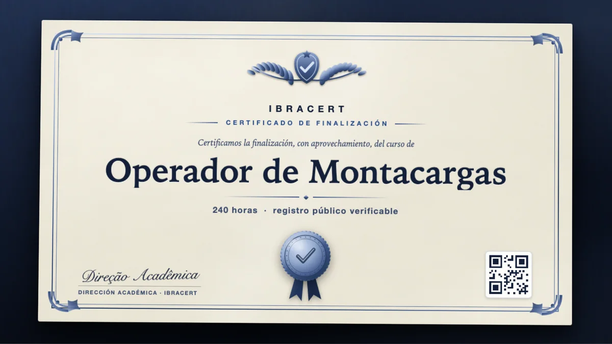 Portada del curso Operador de Montacargas