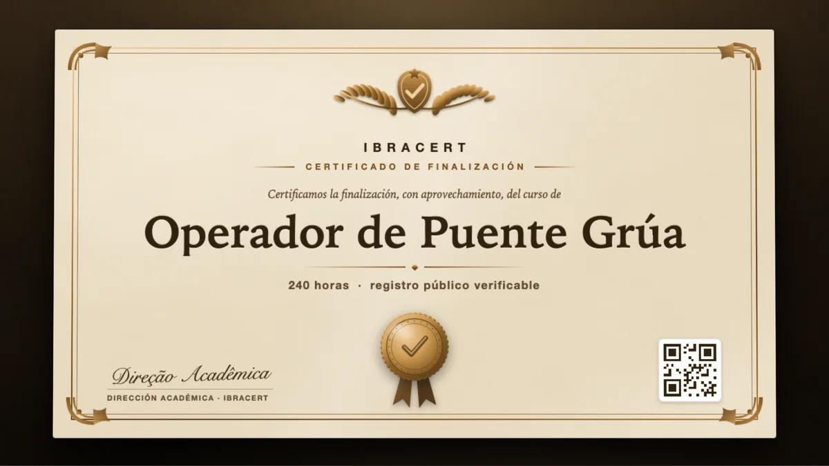 Portada del curso Operador de Puente Grúa