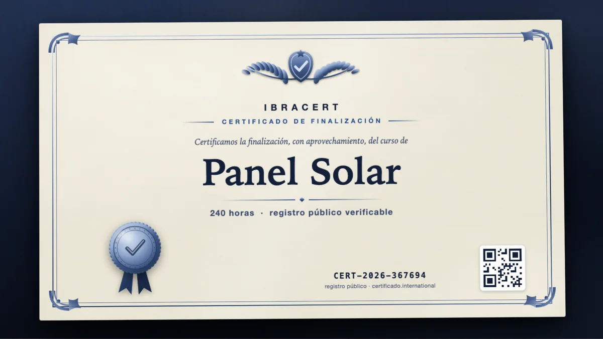 Portada del curso Panel Solar