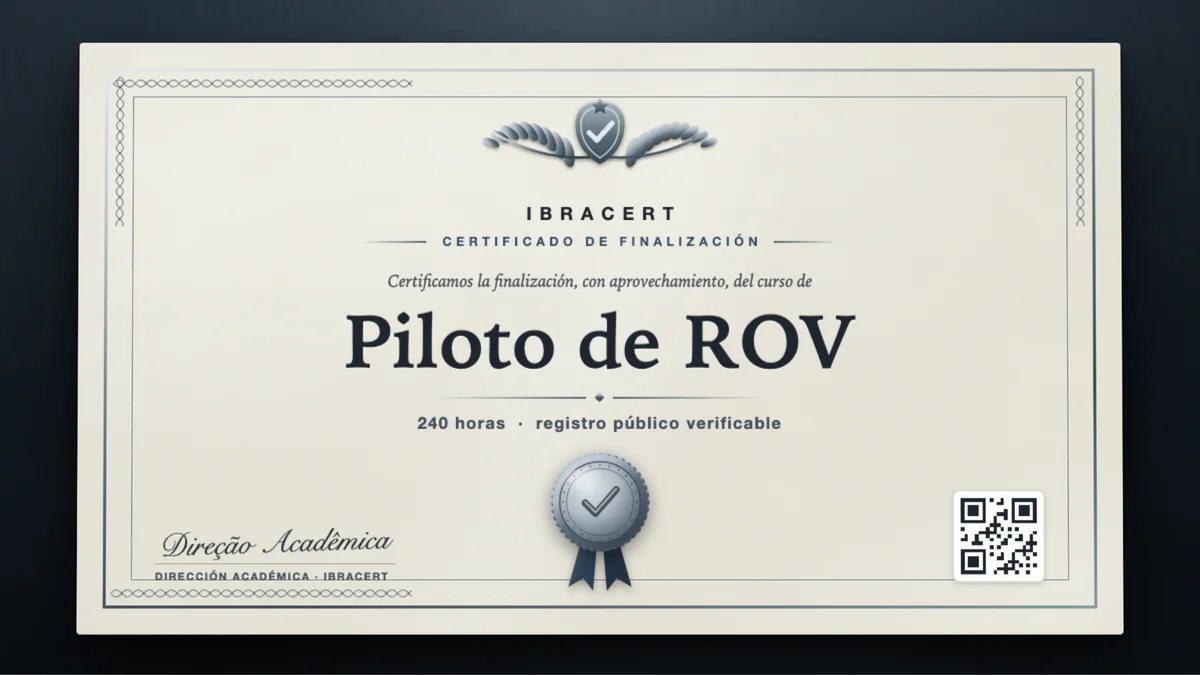 Portada del curso Piloto de ROV