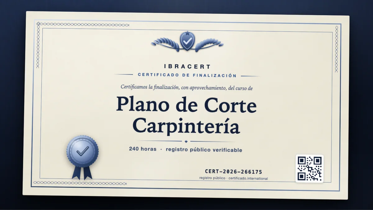 Portada del curso Plano de Corte Carpintería