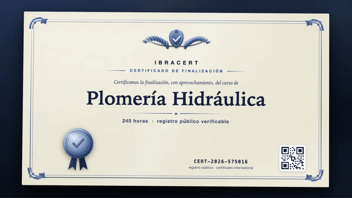 Portada del curso Plomería Hidráulica