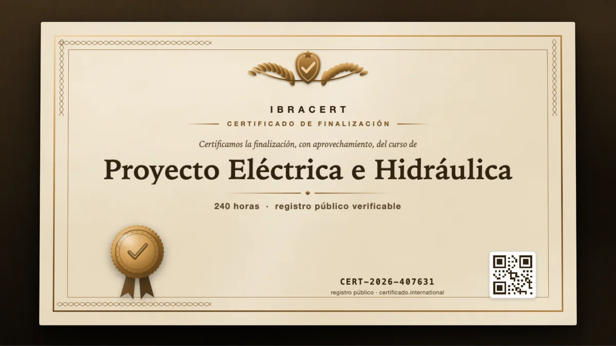 Portada del curso Proyecto Eléctrica e Hidráulica