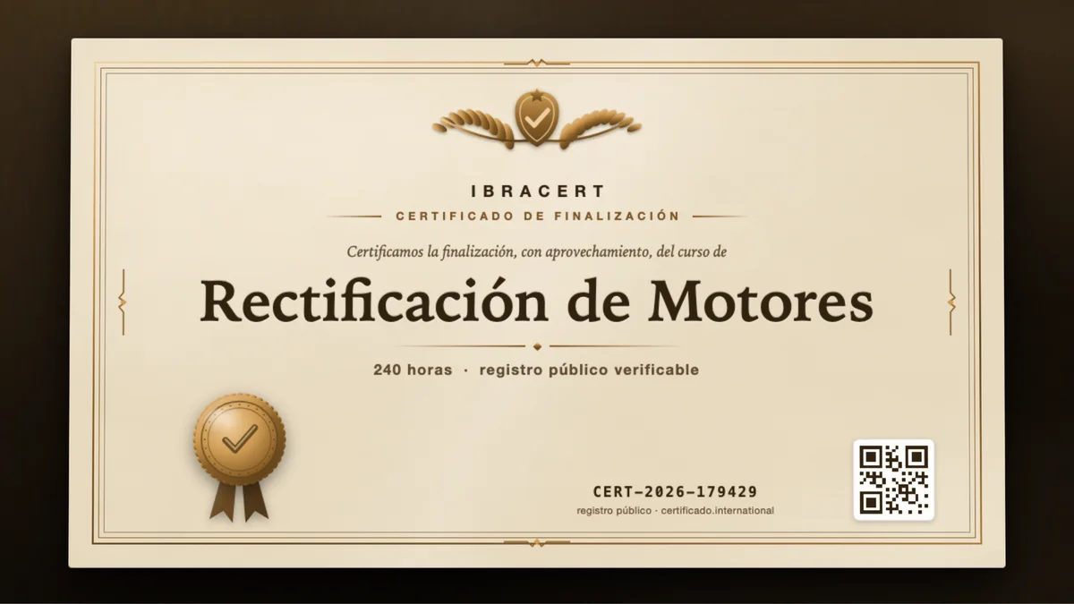 Portada del curso Rectificación de Motores