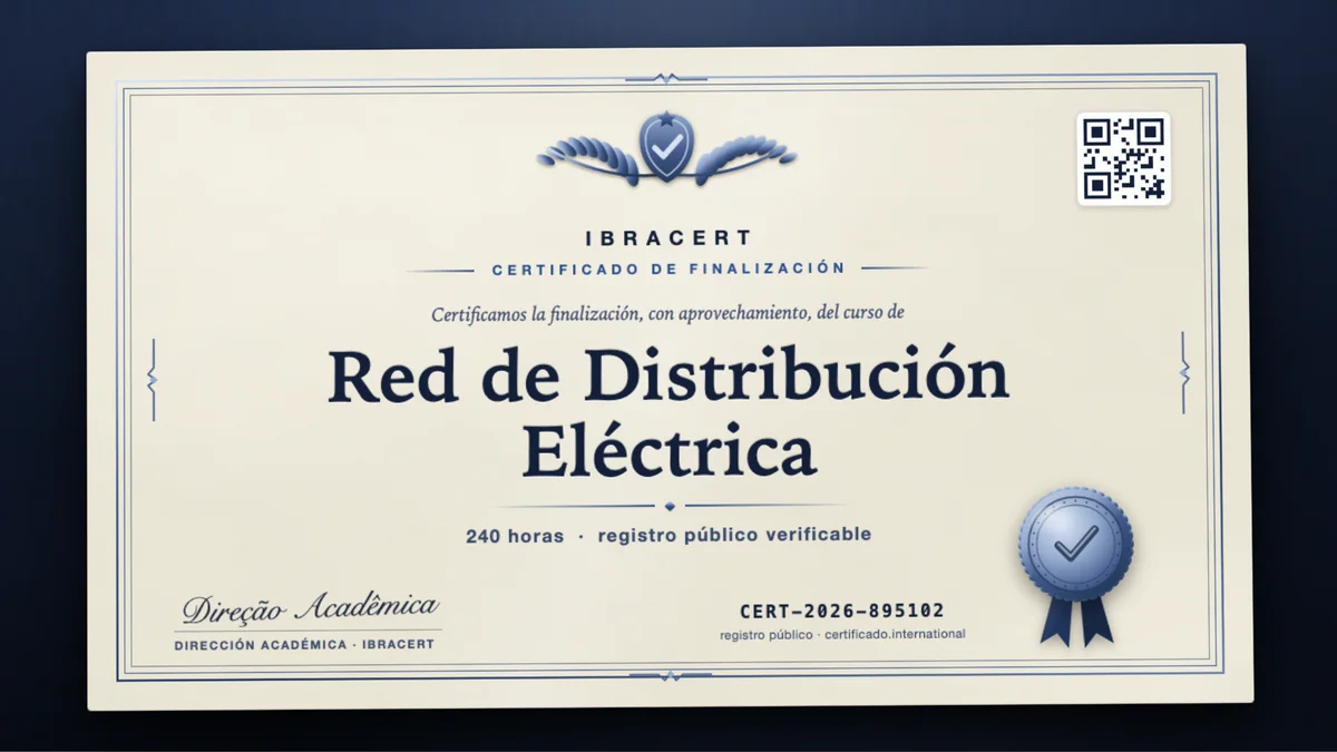 Portada del curso Red de Distribución Eléctrica