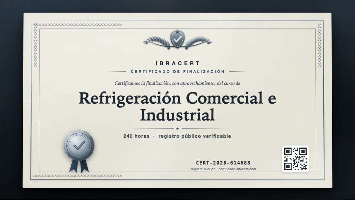 Portada del curso Refrigeración Comercial e Industrial