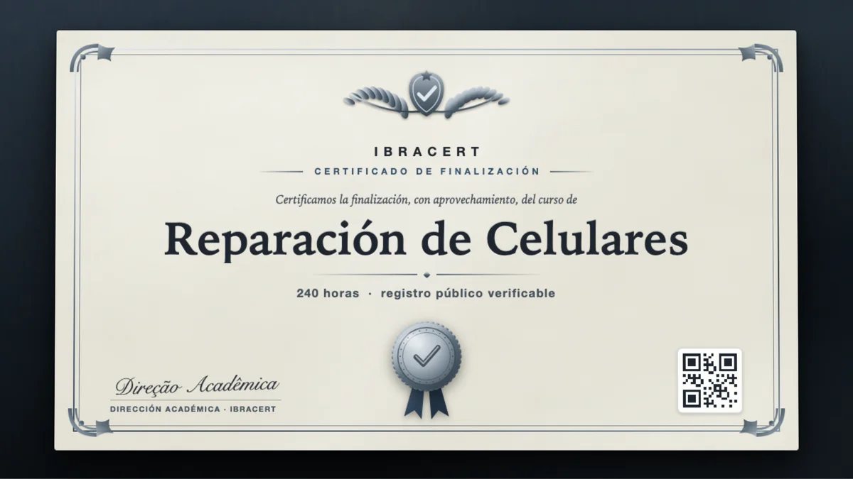 Portada del curso Reparación de Celulares
