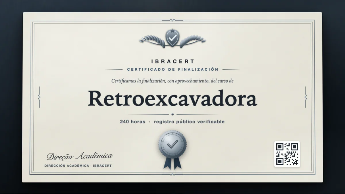 Portada del curso Retroexcavadora