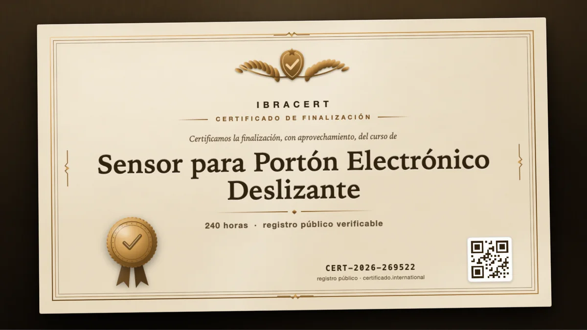 Portada del curso Sensor para Portón Electrónico Deslizante