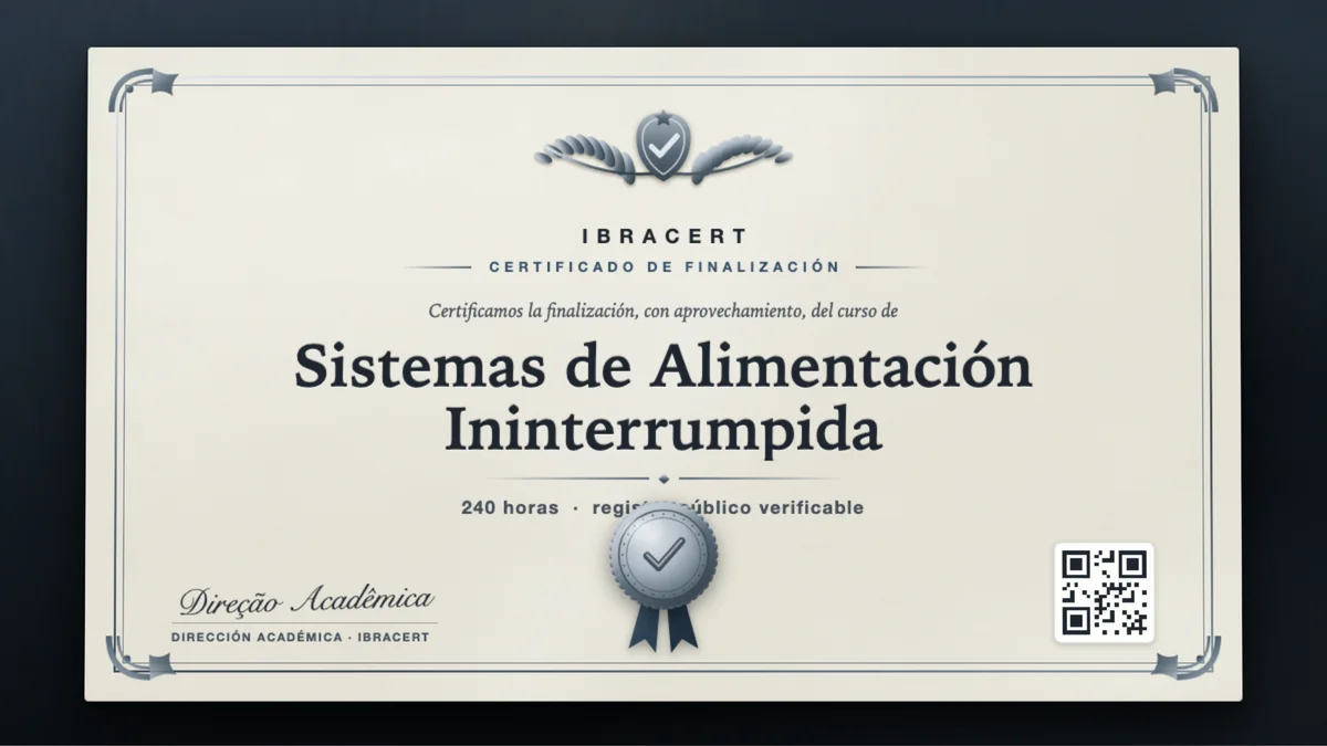 Portada del curso Sistemas de Alimentación Ininterrumpida
