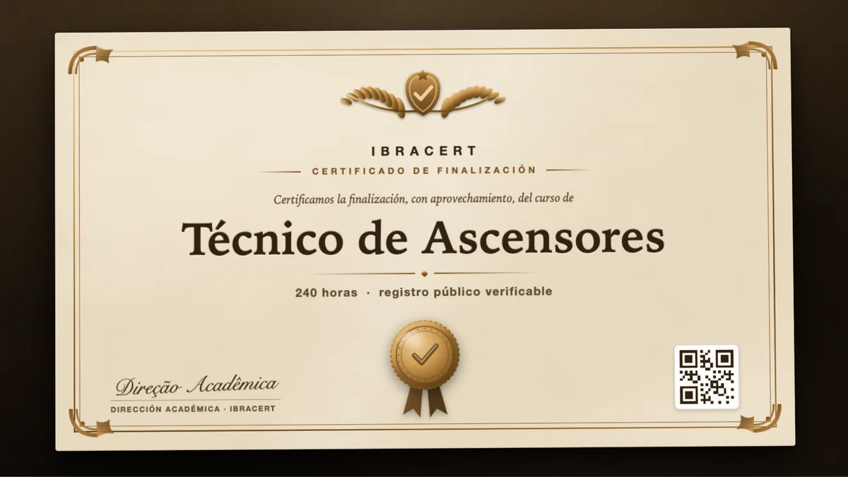 Portada del curso Técnico de Ascensores