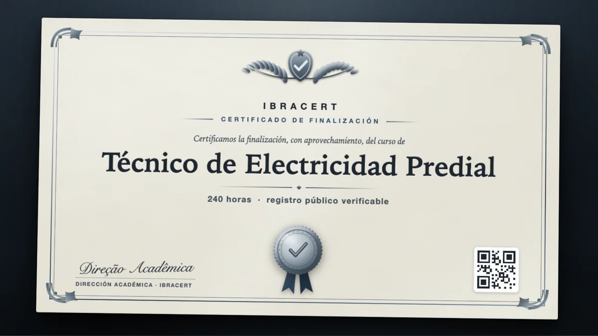 Portada del curso Técnico de Electricidad Predial