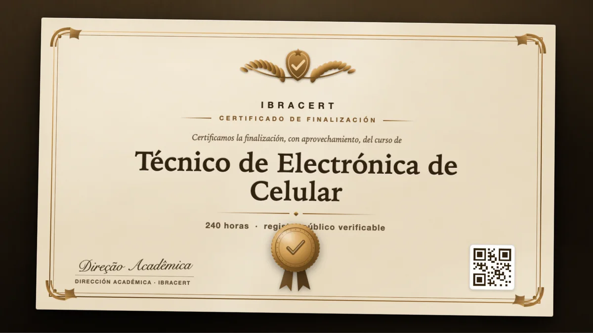 Portada del curso Técnico de Electrónica de Celular