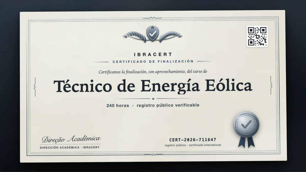 Portada del curso Técnico de Energía Eólica