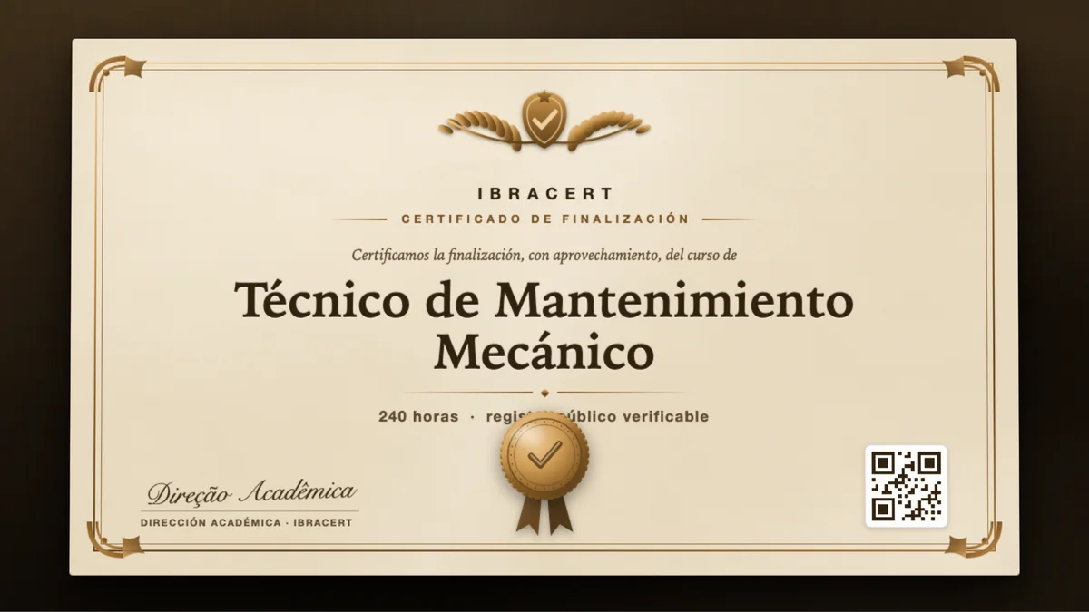 Portada del curso Técnico de Mantenimiento Mecánico