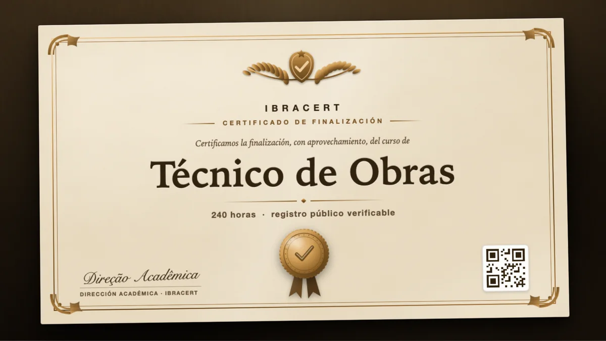 Portada del curso Técnico de Obras