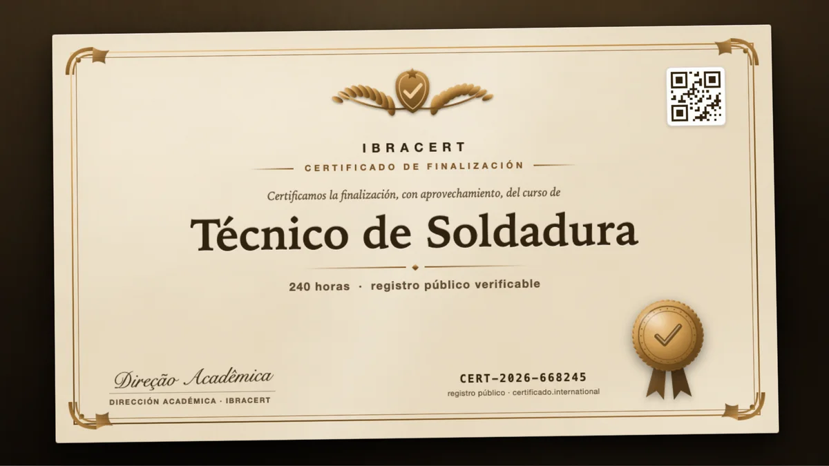 Portada del curso Técnico de Soldadura