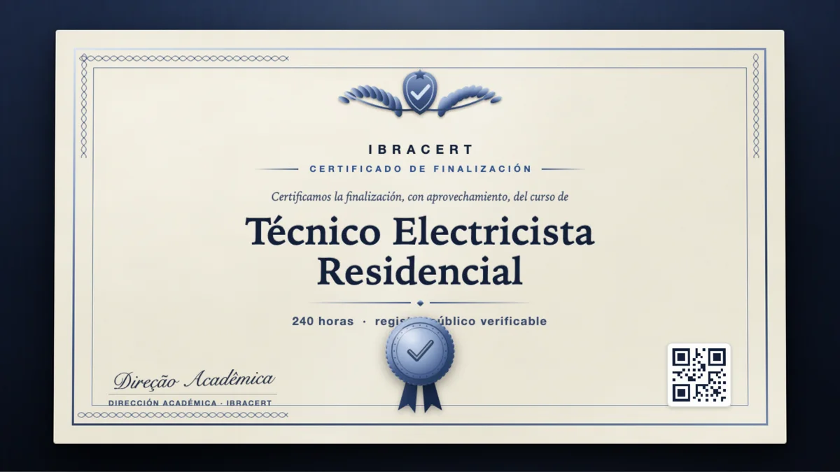 Portada del curso Técnico Electricista Residencial