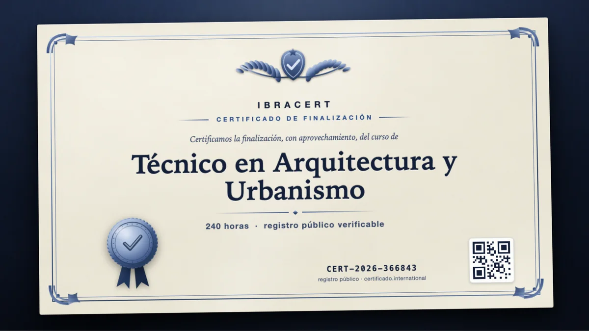 Portada del curso Técnico en Arquitectura y Urbanismo