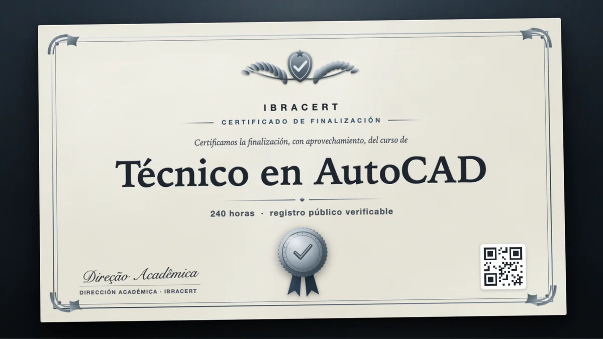 Portada del curso Técnico en AutoCAD