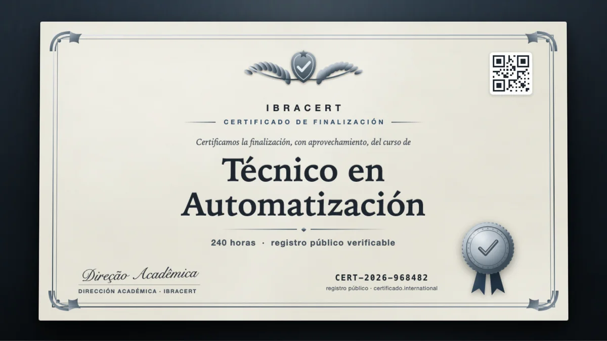 Portada del curso Técnico en Automatización