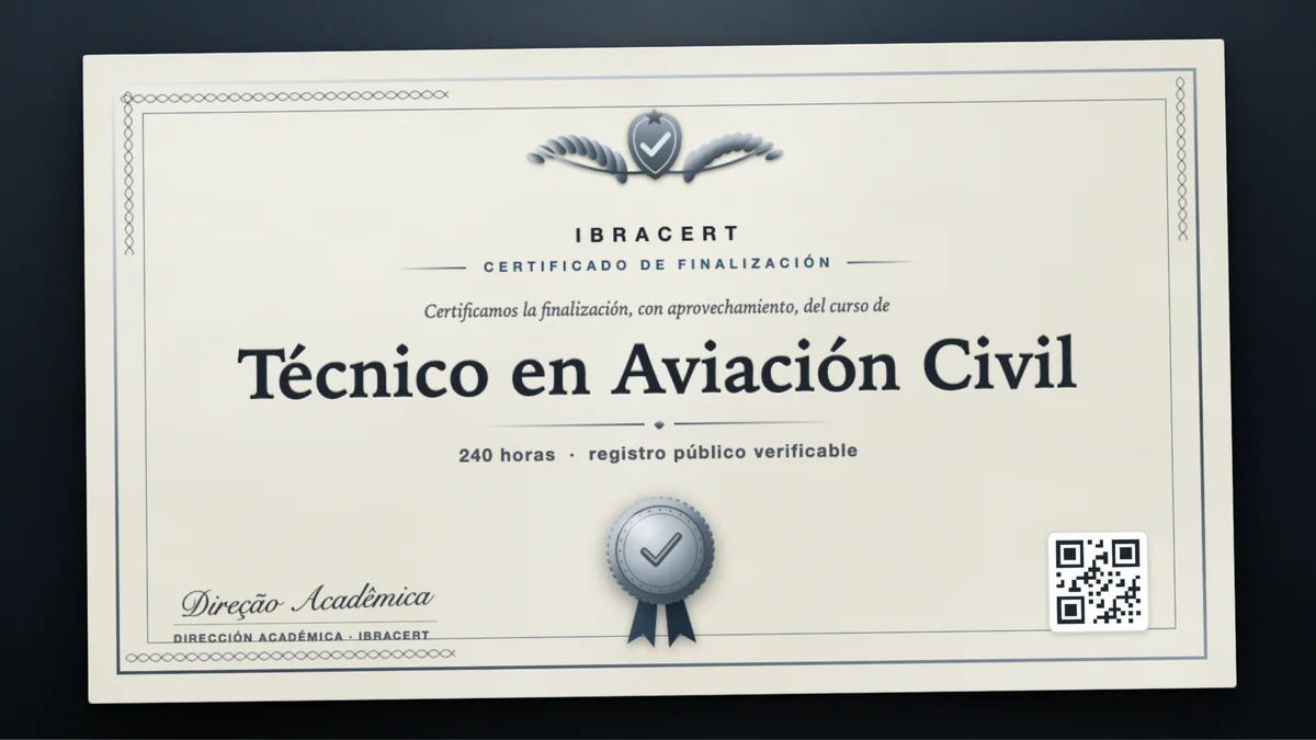 Portada del curso Técnico en Aviación Civil