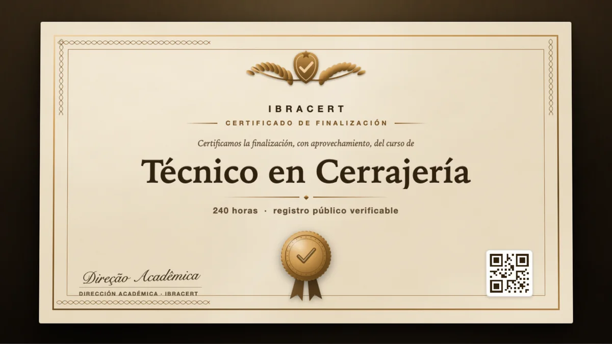 Portada del curso Técnico en Cerrajería